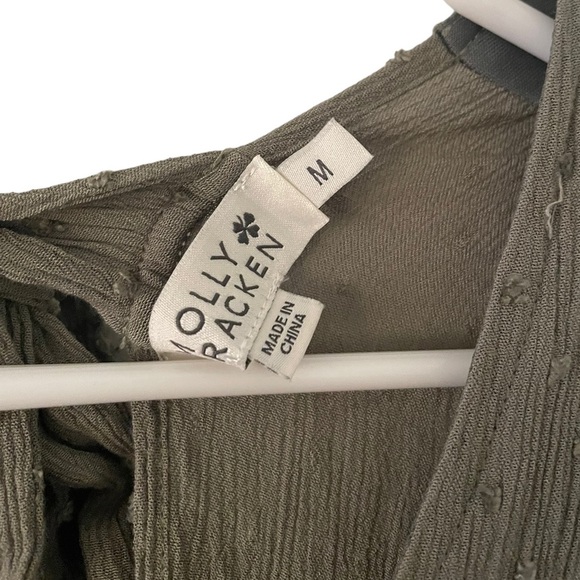 Molly Bracken Tie Back Romper Green Medium - Picture 7 of 10